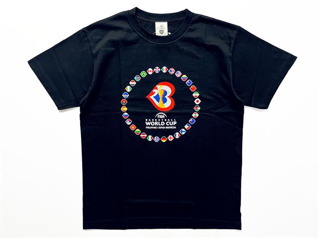 FIBA BASKETBALL WORLD CUP 2023 Tシャツ ALL FLAG ネイビー